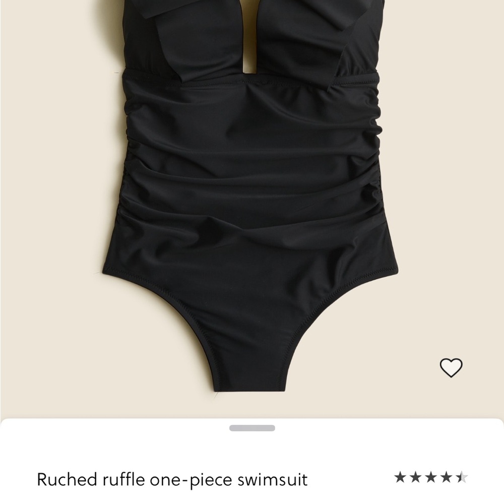 J. Crew Elegant Black One-Piece Swimsuit